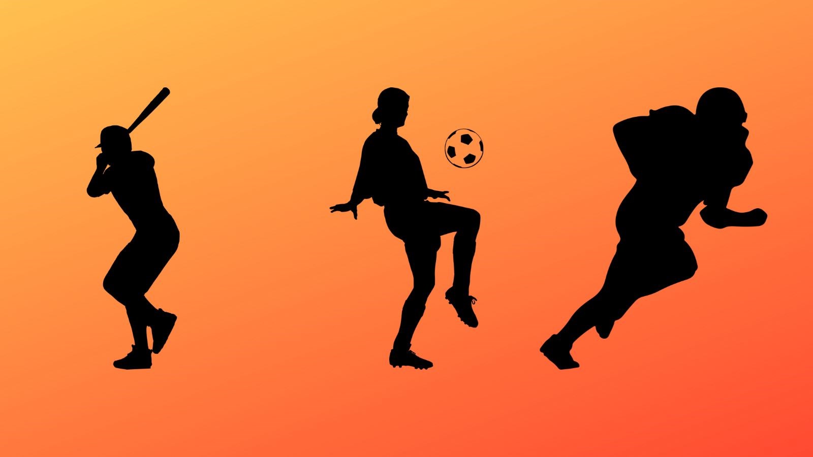 sports player silhouettes